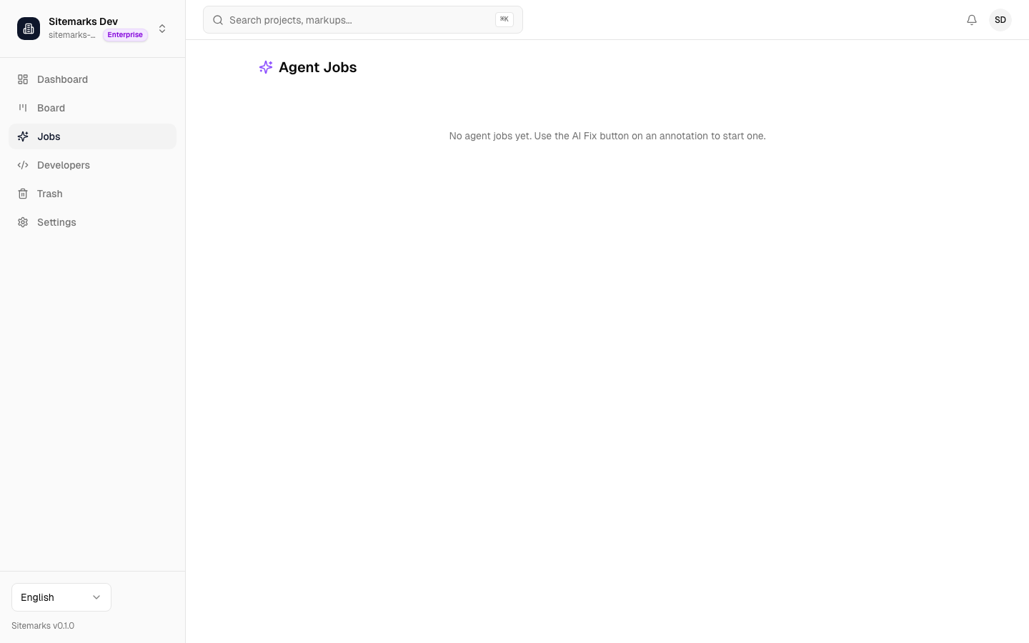 Agent jobs list showing status, duration, cost, and PR links for recent runs